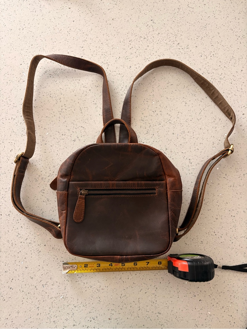 Leather Mini Backpack Purse